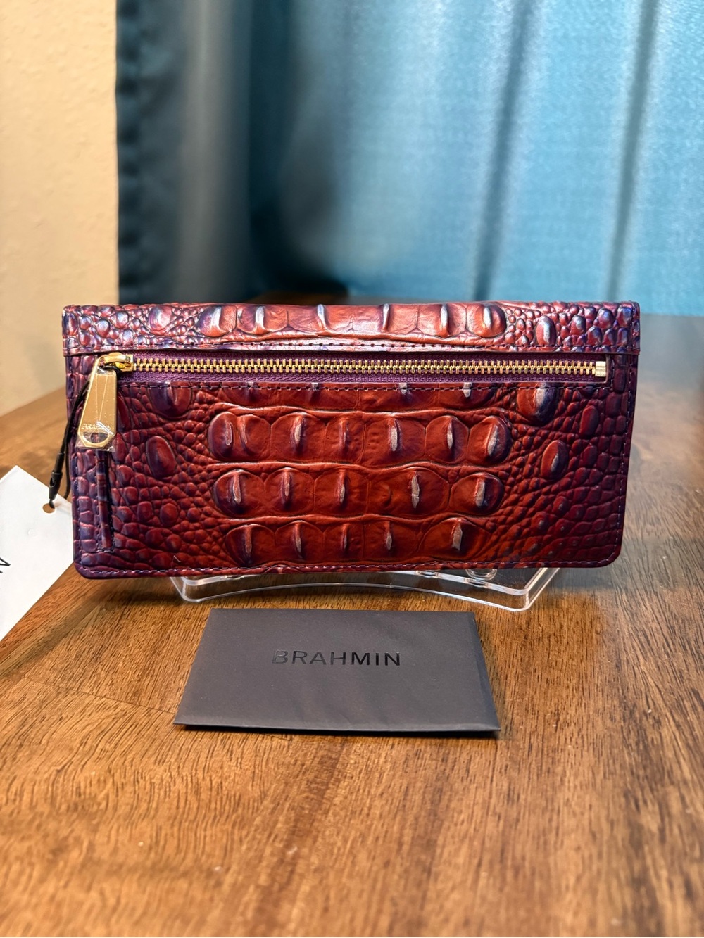 Brahmin NWT Ady - Dawning Ombré - Dusk Inspired Leather Wallet - Plum - Picture 14 of 14